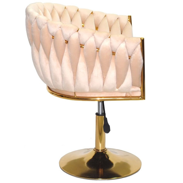 Стілець Onder Mebli LOLA GD-Base Бежевий UC-902 Оксамит-2