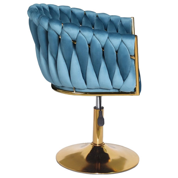 Стілець Onder Mebli LOLA GD-Base Бірюзовий UC-919 Оксамит-3