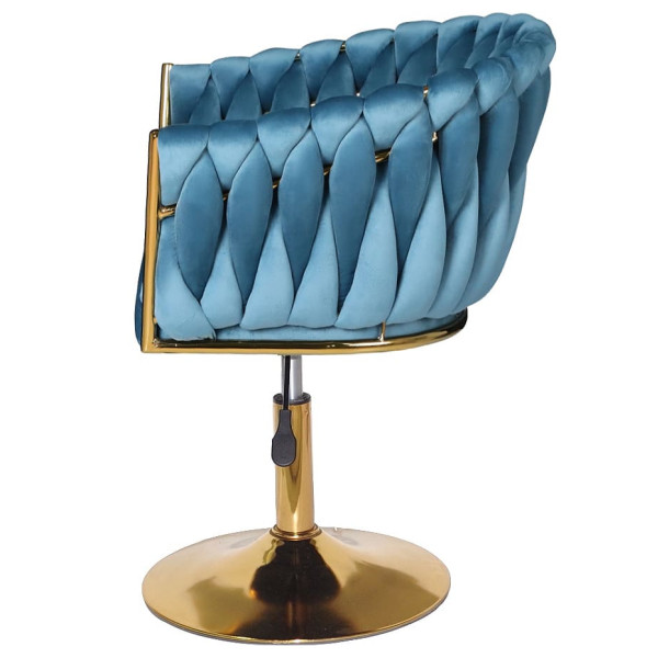 Стілець Onder Mebli LOLA GD-Base Бірюзовий UC-919 Оксамит-4