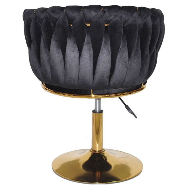 Стілець Onder Mebli LOLA GD-Base Чорний UC-904 Оксамит-3