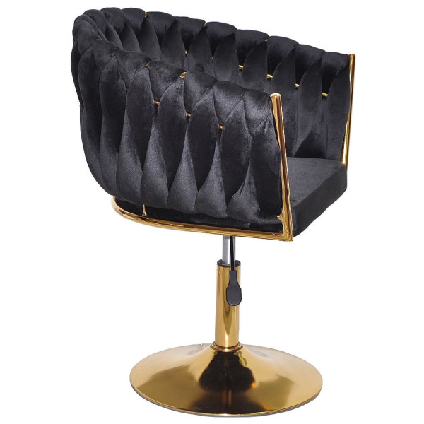 Стілець Onder Mebli LOLA GD-Base Чорний UC-904 Оксамит-2