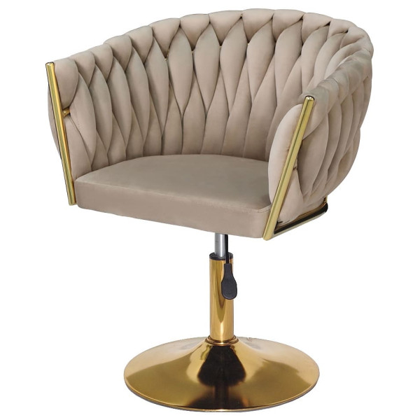 Стул Onder Mebli LOLA GD-Base Капучино UC-928 Бархат-1