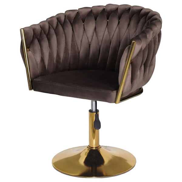 Стул Onder Mebli LOLA GD-Base Шоколад UC-908 Бархат-1