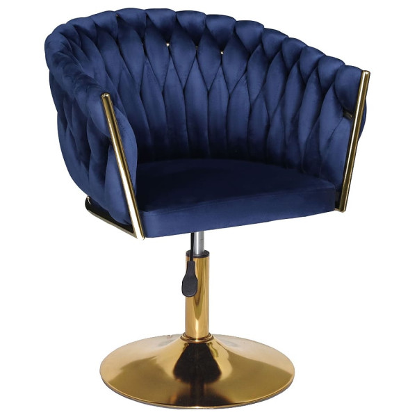 Стул Onder Mebli LOLA GD-Base Синий UC-907 Бархат-0