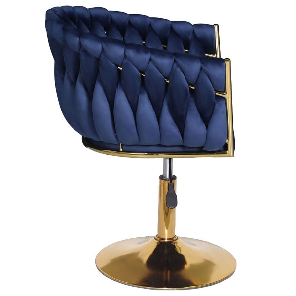 Стул Onder Mebli LOLA GD-Base Синий UC-907 Бархат-3