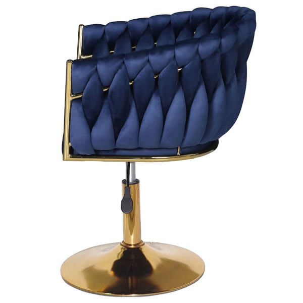Стул Onder Mebli LOLA GD-Base Синий UC-907 Бархат-4