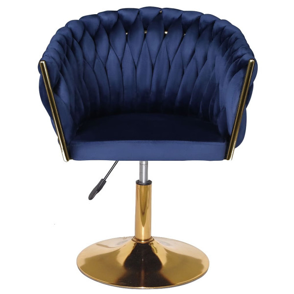 Стул Onder Mebli LOLA GD-Base Синий UC-907 Бархат-2