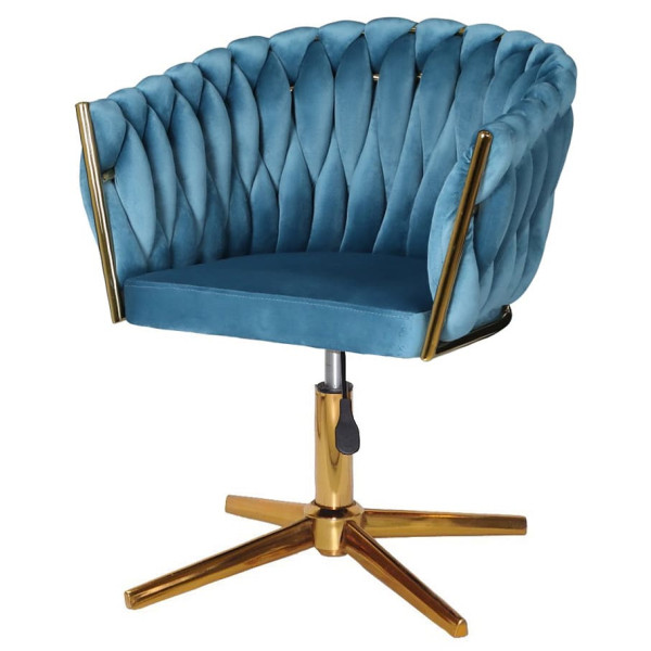 Стул Onder Mebli LOLA GD-Modern Base Бирюзовый UC-919 Бархат-1