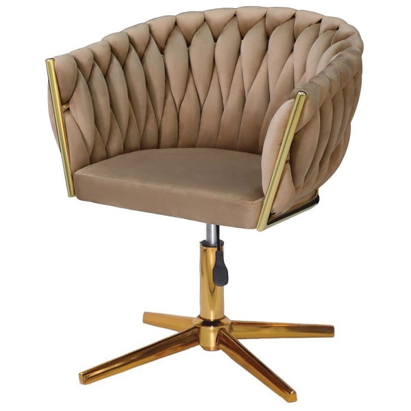 Стул Onder Mebli LOLA GD-Modern Base Кэмл UC-921 Бархат-1