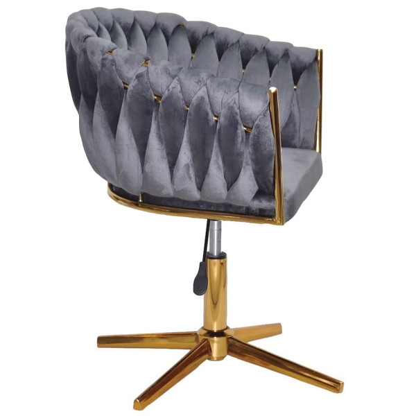 Стілець Onder Mebli LOLA GD-Modern Base Сірий UC-901 Оксамит-3