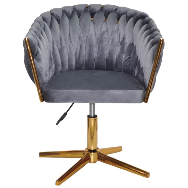 Стілець Onder Mebli LOLA GD-Modern Base Сірий UC-901 Оксамит-2