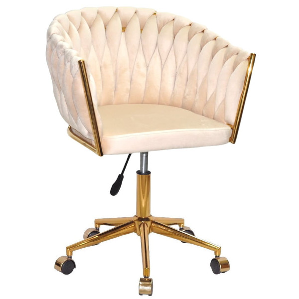 Стілець Onder Mebli LOLA GD-Modern OFFICE Бежевий UC-902 Оксамит-0