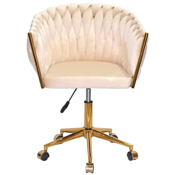 Стілець Onder Mebli LOLA GD-Modern OFFICE Бежевий UC-902 Оксамит-1