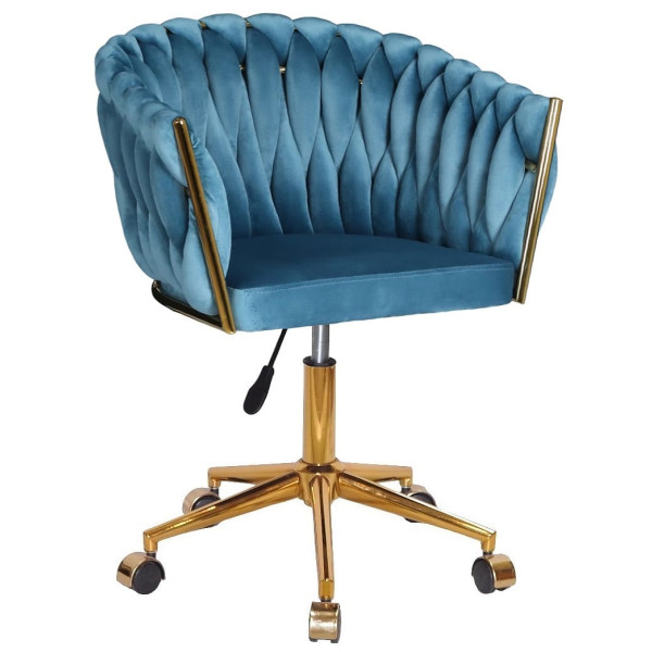 Стул Onder Mebli LOLA GD-Modern OFFICE Бирюзовый UC-919 Бархат-0