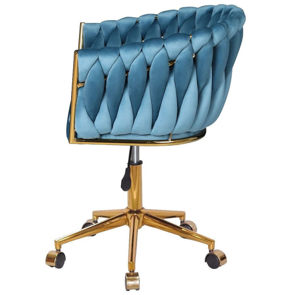 Стул Onder Mebli LOLA GD-Modern OFFICE Бирюзовый UC-919 Бархат-4