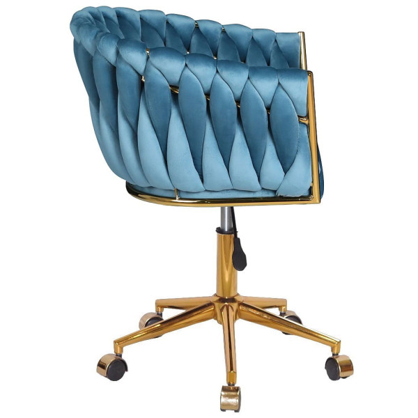 Стул Onder Mebli LOLA GD-Modern OFFICE Бирюзовый UC-919 Бархат-3