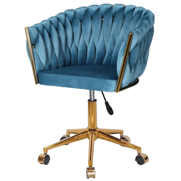 Стул Onder Mebli LOLA GD-Modern OFFICE Бирюзовый UC-919 Бархат-1