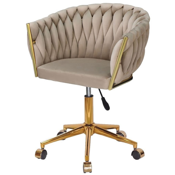 Стілець Onder Mebli LOLA GD-Modern OFFICE Капучино UC-928 Оксамит-1