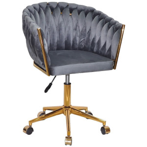 Стілець Onder Mebli LOLA GD-Modern OFFICE Сірий UC-901 Оксамит