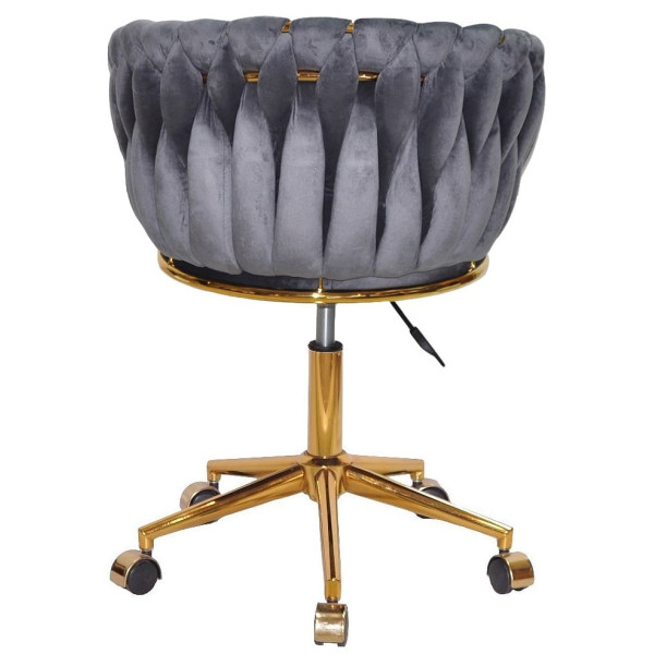 Стілець Onder Mebli LOLA GD-Modern OFFICE Сірий UC-901 Оксамит-3