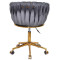 Стілець Onder Mebli LOLA GD-Modern OFFICE Сірий UC-901 Оксамит-3-thumb