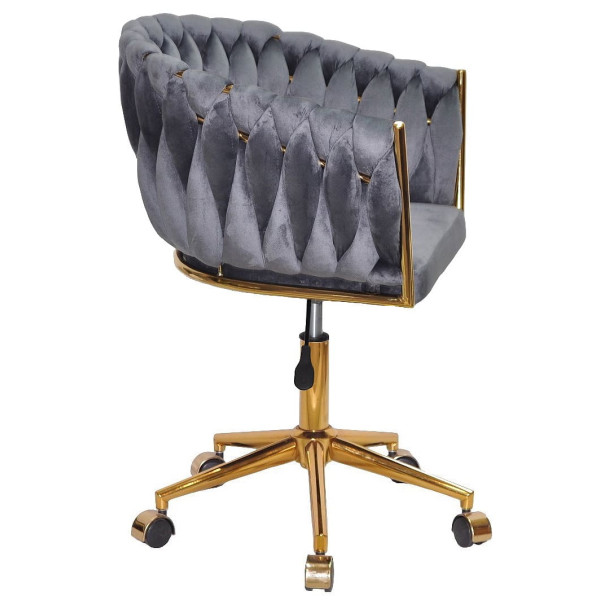 Стілець Onder Mebli LOLA GD-Modern OFFICE Сірий UC-901 Оксамит-2