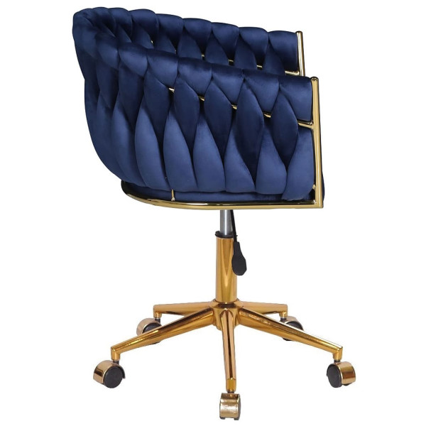 Стул Onder Mebli LOLA GD-Modern OFFICE Синий UC-907 Бархат-3