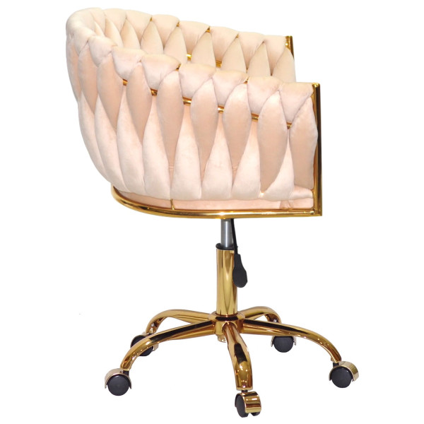 Стілець Onder Mebli LOLA GD-OFFICE Бежевий UC-902 Оксамит-2