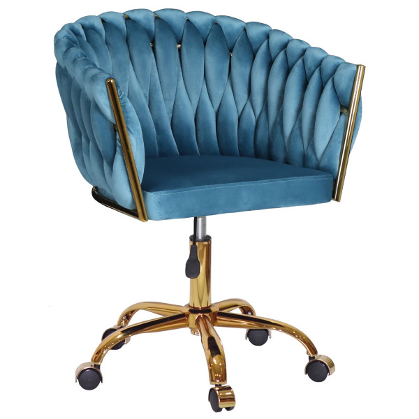 Стул Onder Mebli LOLA GD-OFFICE Бирюзовый UC-919 Бархат-0