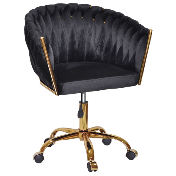 Стул Onder Mebli LOLA GD-OFFICE Черный UC-904 Бархат-0