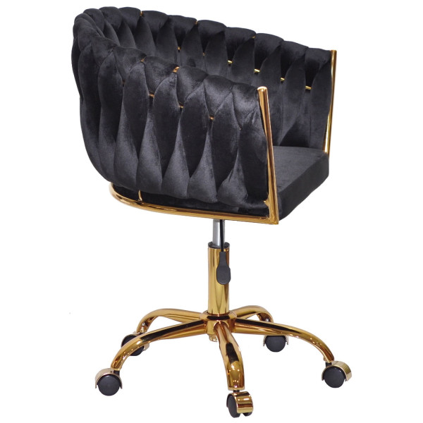 Стул Onder Mebli LOLA GD-OFFICE Черный UC-904 Бархат-2