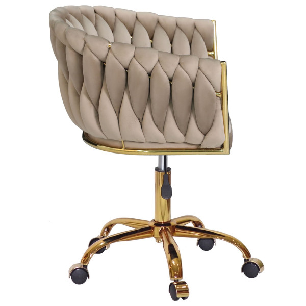 Стілець Onder Mebli LOLA GD-OFFICE Капучино UC-928 Оксамит-2