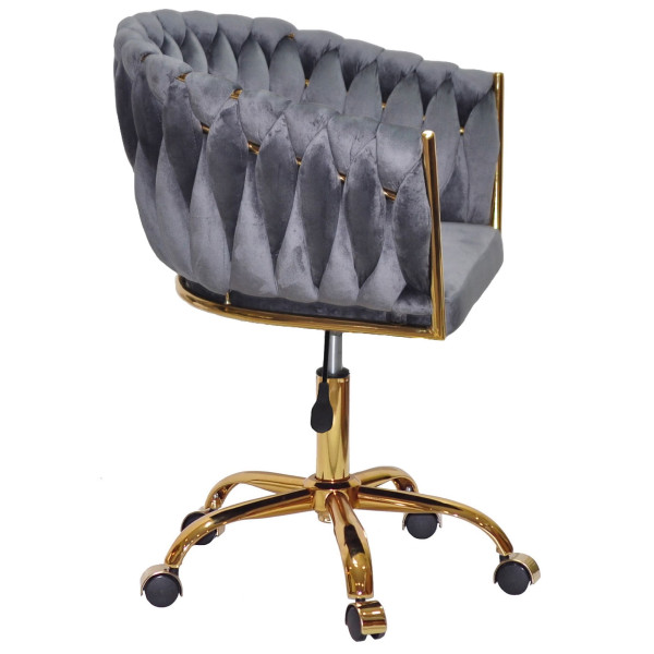 Стілець Onder Mebli LOLA GD-OFFICE Сірий UC-901 Оксамит-2