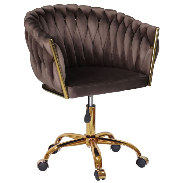 Стул Onder Mebli LOLA GD-OFFICE Шоколад UC-908 Бархат-0