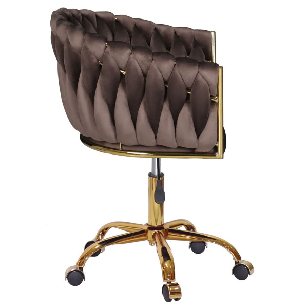 Стул Onder Mebli LOLA GD-OFFICE Шоколад UC-908 Бархат-3