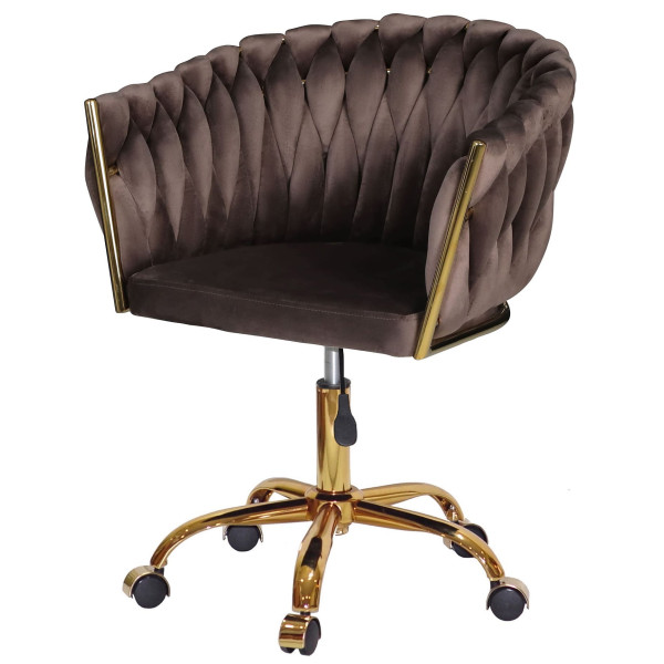 Стул Onder Mebli LOLA GD-OFFICE Шоколад UC-908 Бархат-1