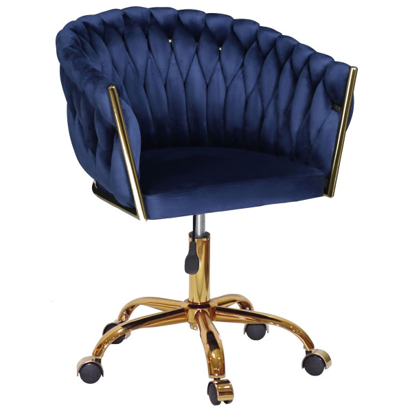 Стул Onder Mebli LOLA GD-OFFICE Синий UC-907 Бархат-0