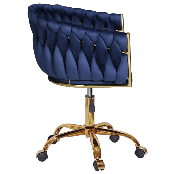 Стул Onder Mebli LOLA GD-OFFICE Синий UC-907 Бархат-3