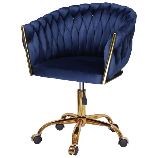 Стул Onder Mebli LOLA GD-OFFICE Синий UC-907 Бархат-1