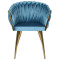 Стілець Onder Mebli LOLA GD Бірюзовий UC-919 Оксамит-2-thumb