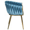 Стілець Onder Mebli LOLA GD Бірюзовий UC-919 Оксамит-3-thumb