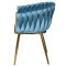 Стілець Onder Mebli LOLA GD Бірюзовий UC-919 Оксамит-4-thumb