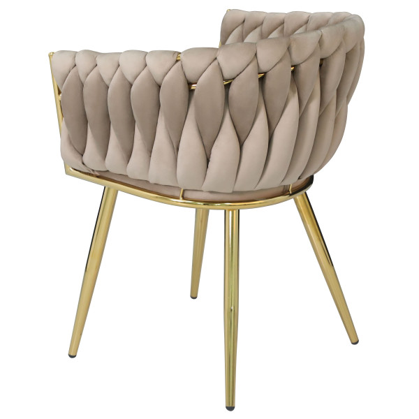 Стілець Onder Mebli LOLA GD Капучино UC-928 Оксамит-6