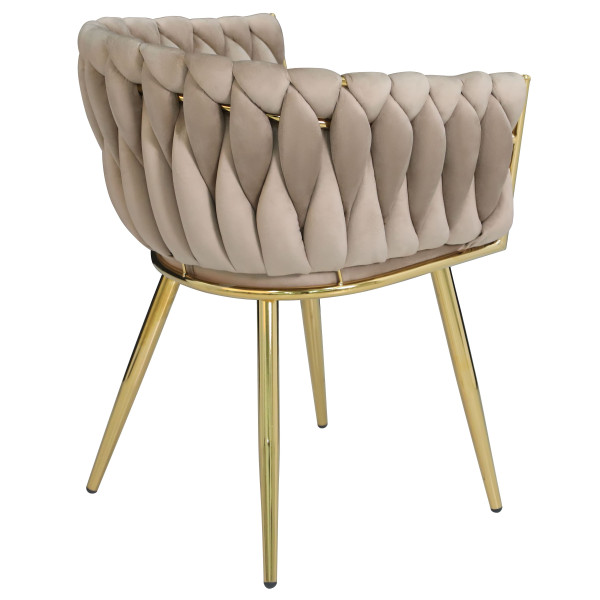 Стілець Onder Mebli LOLA GD Капучино UC-928 Оксамит-5