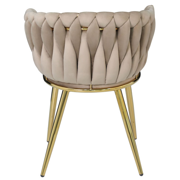 Стілець Onder Mebli LOLA GD Капучино UC-928 Оксамит-7