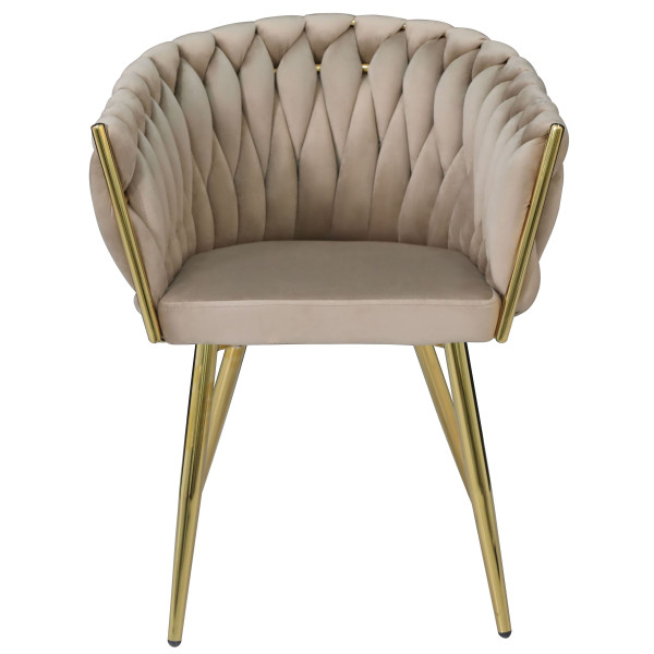 Стілець Onder Mebli LOLA GD Капучино UC-928 Оксамит-2