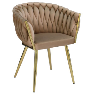 Стул Onder Mebli LOLA GD Кэмл UC-921 Бархат