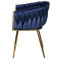 Стілець Onder Mebli LOLA GD Синій UC-907 Оксамит-4-thumb