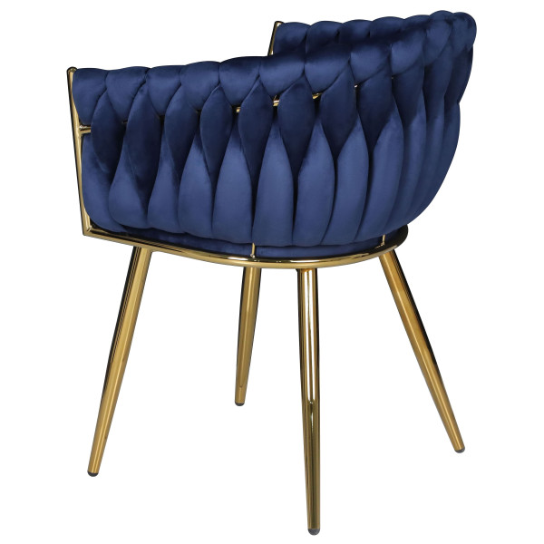Стілець Onder Mebli LOLA GD Синій UC-907 Оксамит-6