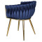 Стілець Onder Mebli LOLA GD Синій UC-907 Оксамит-6-thumb